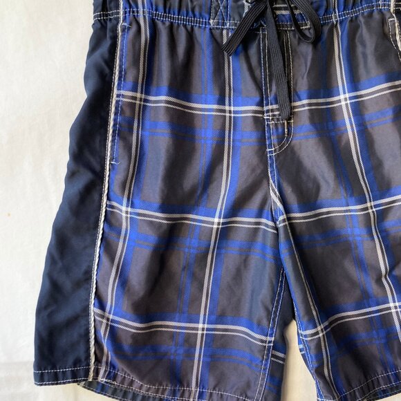 O'Neill Plaid Swim Trunks Mens Size 30 Black Blue Board Shorts Bathing Suit - Picture 3 of 13